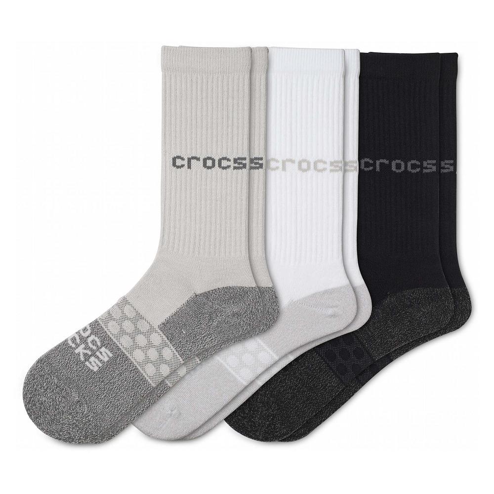 Crocs Adult Crew Solid 3Ελλαδα -Pack ασπρα μαυρα | 8124659Ελλαδα -HT