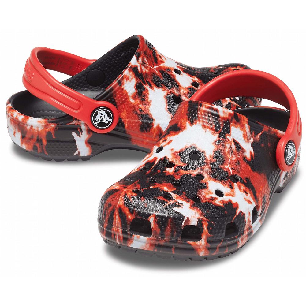Crocs Classic Bleach Dye κοκκινα μαυρα | 6410392Ελλαδα -SZ