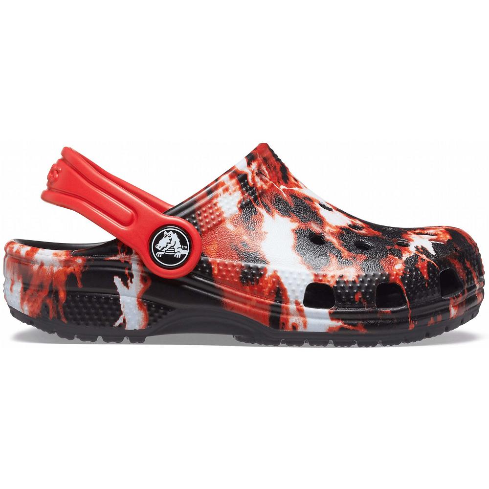 Crocs Classic Bleach Dye κοκκινα μαυρα | 7451926Ελλαδα -RZ
