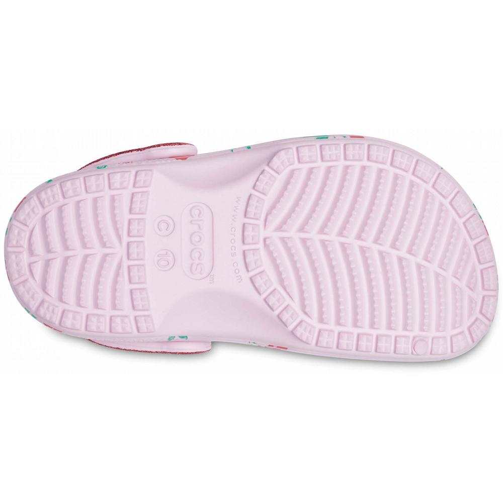 Crocs Classic Food Print ροζ | 6107985Ελλαδα -VC