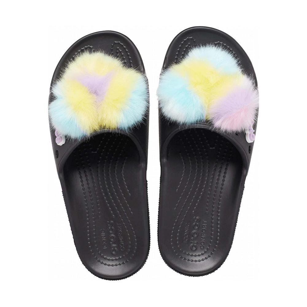 Crocs Classic Fur Sure μαυρα | 5963280Ελλαδα -YC