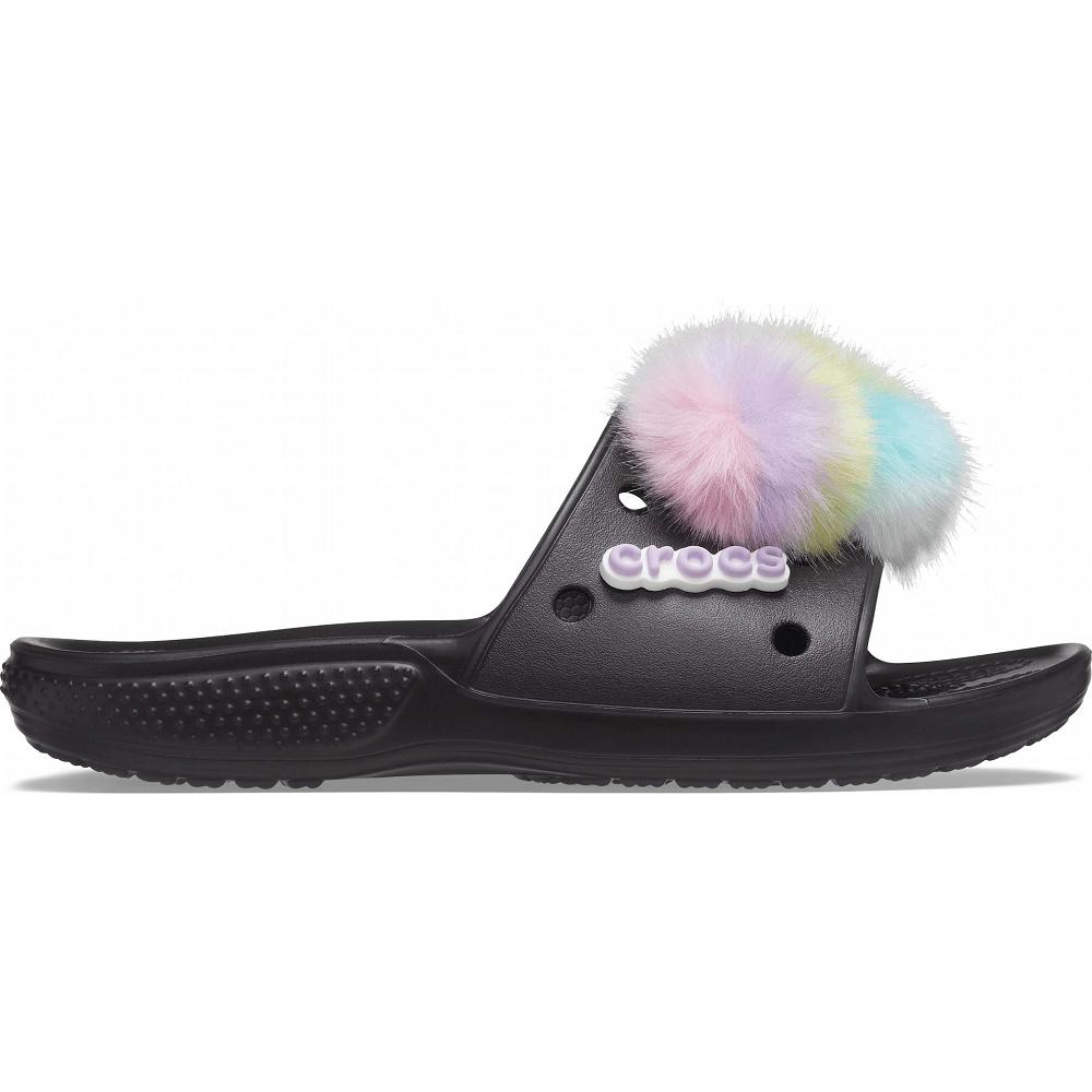 Crocs Classic Fur Sure μαυρα | 5963280Ελλαδα -YC