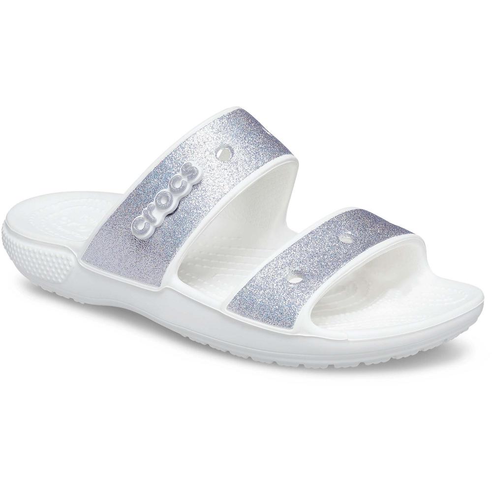 Crocs Classic Glitter ασπρα | 9348512Ελλαδα -ZM