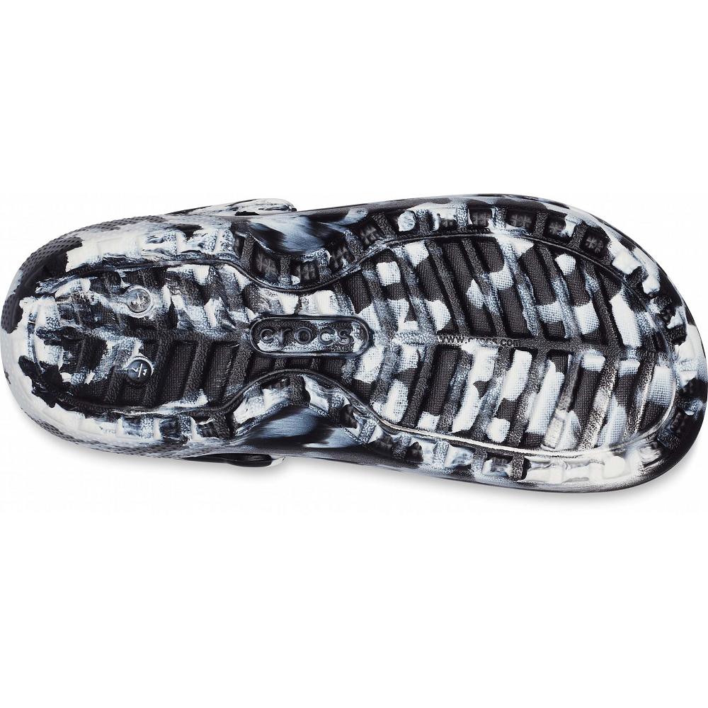 Crocs Classic Lined Marbled μαυρα ασπρα | 0241583Ελλαδα -YI