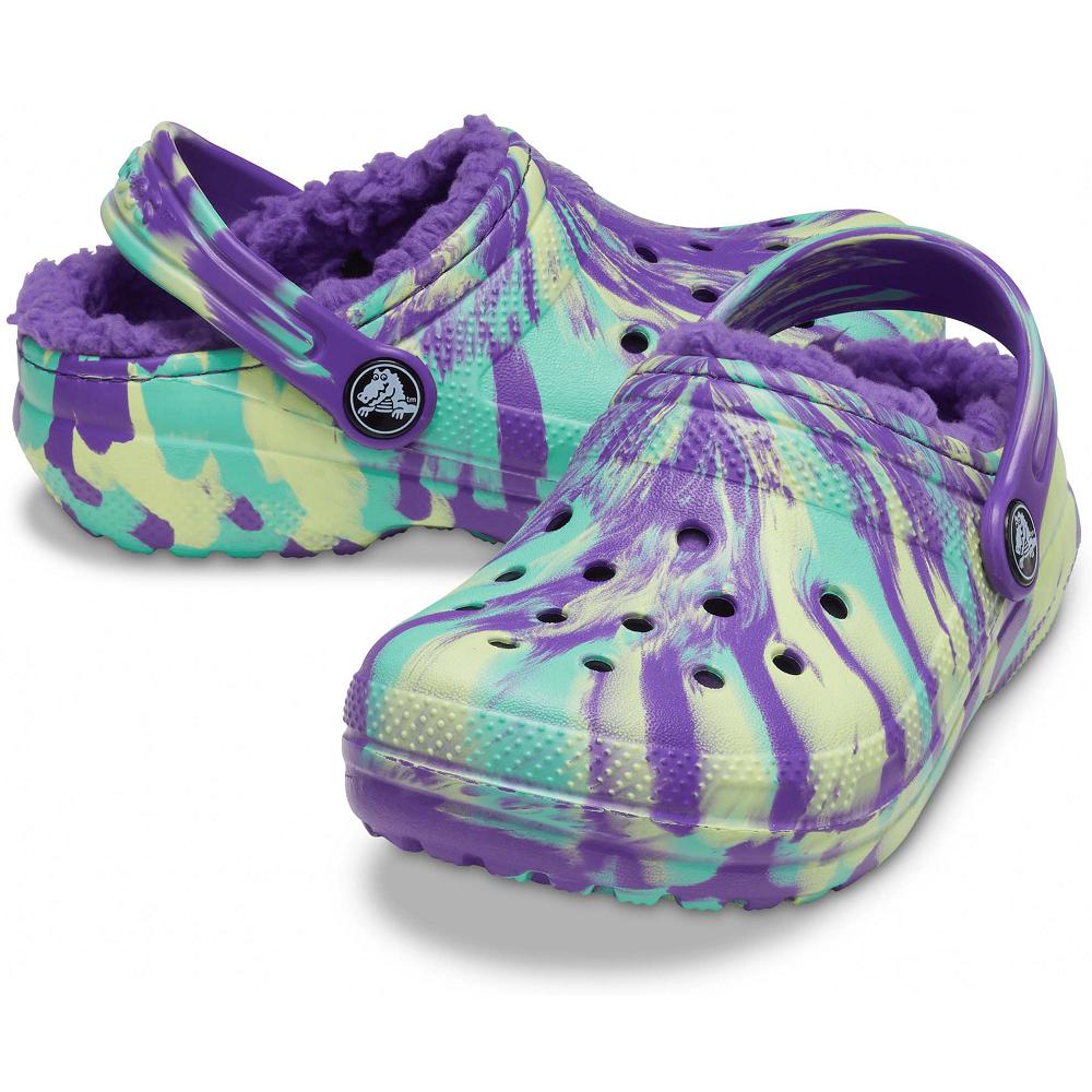 Crocs Classic Lined Marbled μωβ Πολύχρωμο | 8451637Ελλαδα -ST