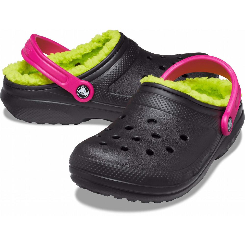 Crocs Classic Lined Pop Strap μαυρα | 4158637Ελλαδα -GQ