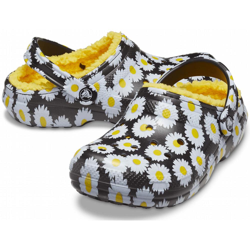 Crocs Classic Lined Vacay Vibes μαυρα ασπρα | 6209473Ελλαδα -KV