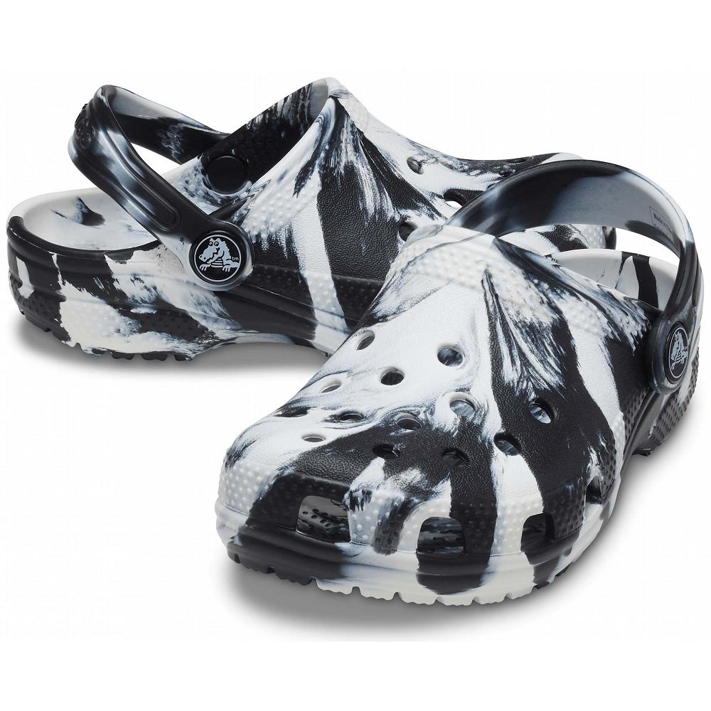 Crocs Classic Marbled μαυρα ασπρα | 5917468Ελλαδα -WO