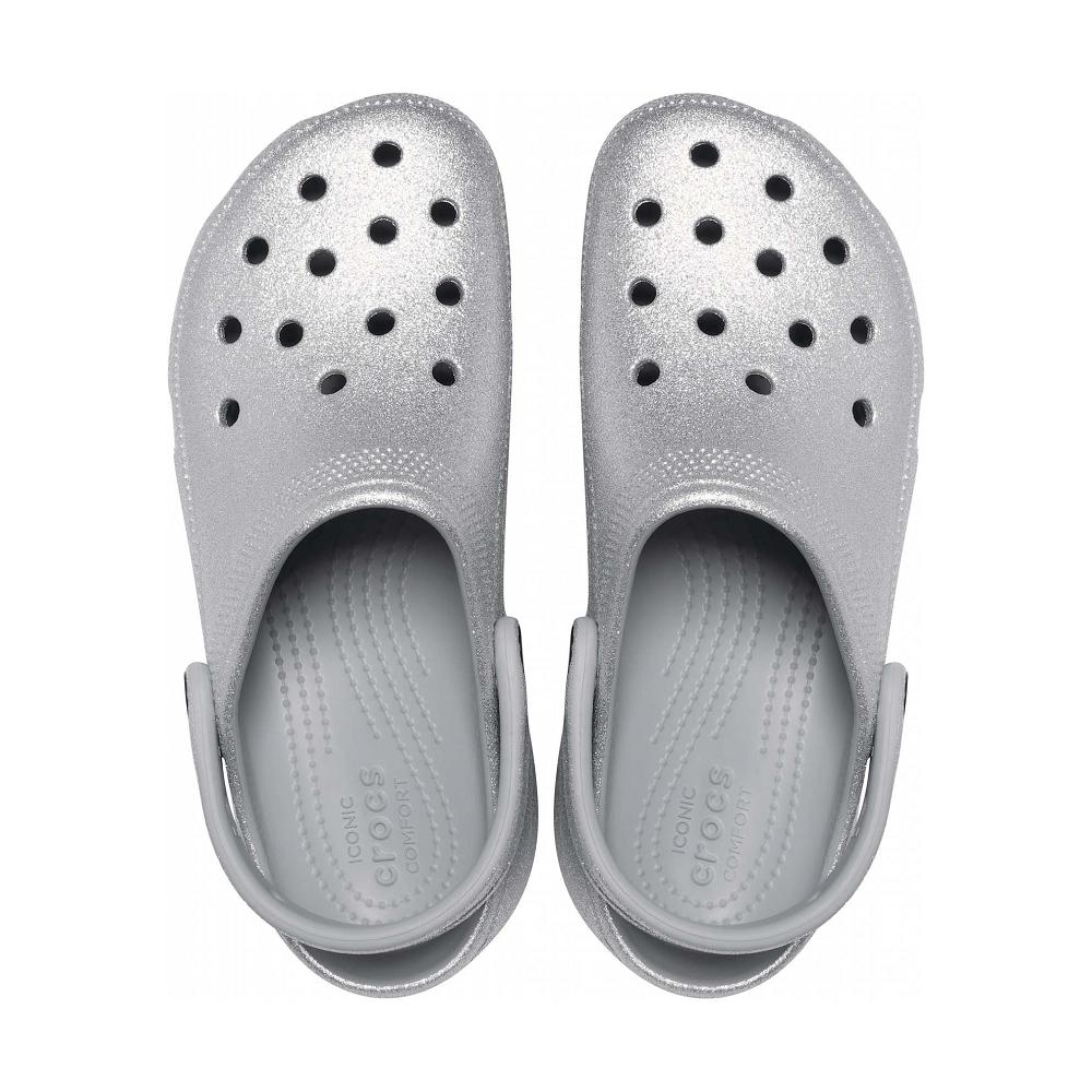 Crocs Classic Platform Glitter ασημι | 5914270Ελλαδα -OW
