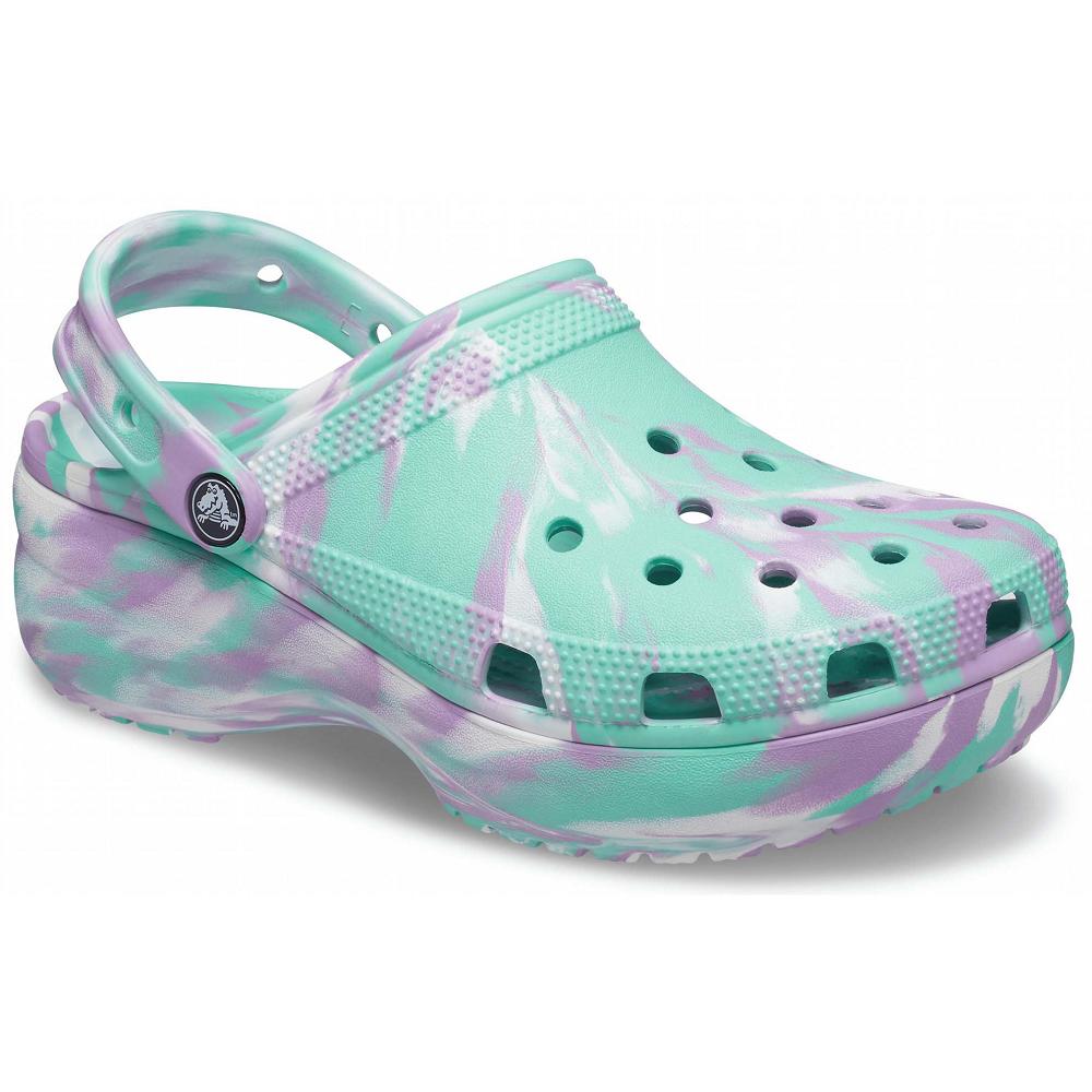 Crocs Classic Platform Marbled μεντα | 5824109Ελλαδα -YE
