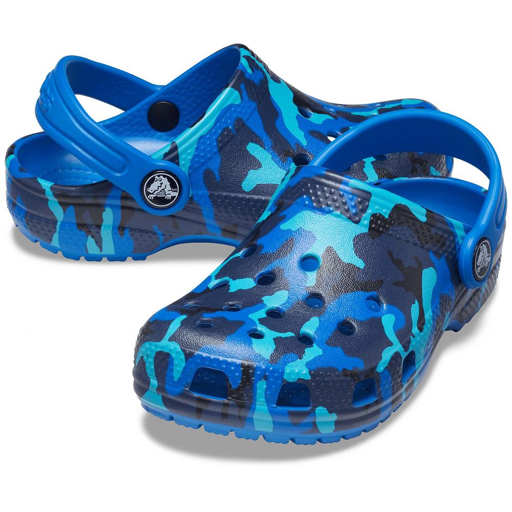 Crocs Classic Printed μπλε | 0178962Ελλαδα -LG