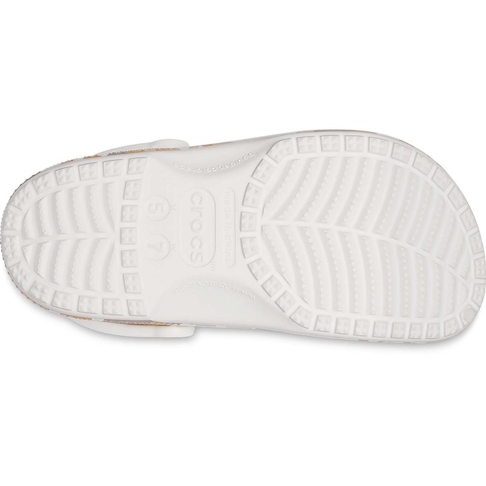 Crocs Classic Printed ασπρα καφε | 0872463Ελλαδα -EA