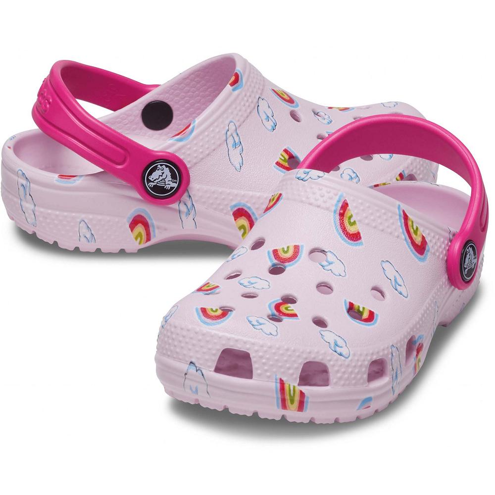 Crocs Classic Toddler Printed ροζ | 8621049Ελλαδα -BU