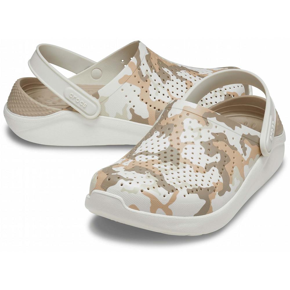 Crocs LiteRide™ Printed ασπρα γκρι καφε | 6021943Ελλαδα -DU