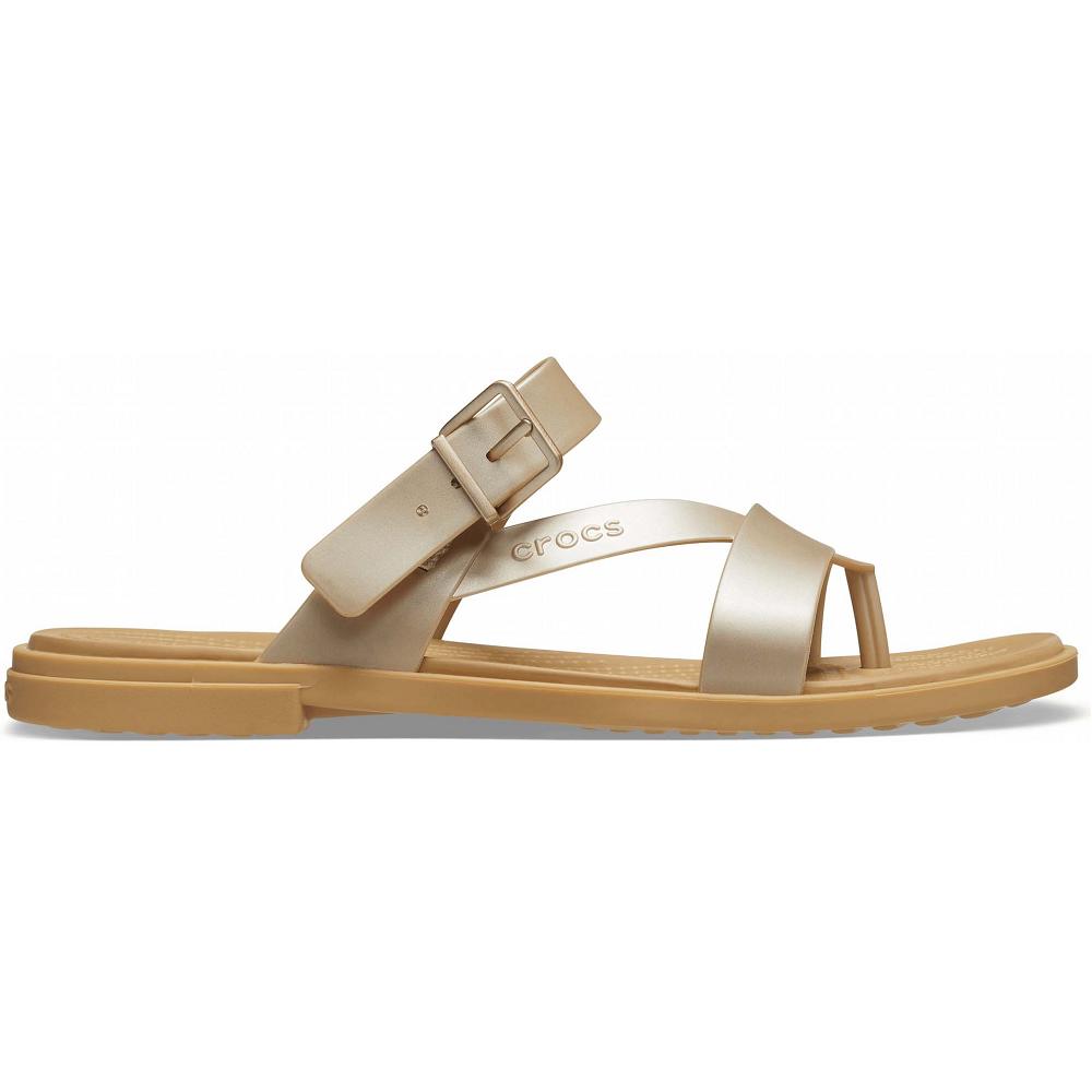 Crocs Tulum Metallic Toe Post καφε | 3254187Ελλαδα -ZJ