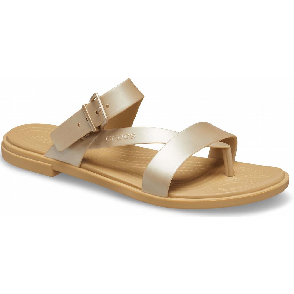 Crocs Tulum Metallic Toe Post καφε | 3254187Ελλαδα -ZJ